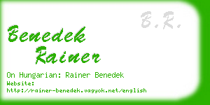 benedek rainer business card